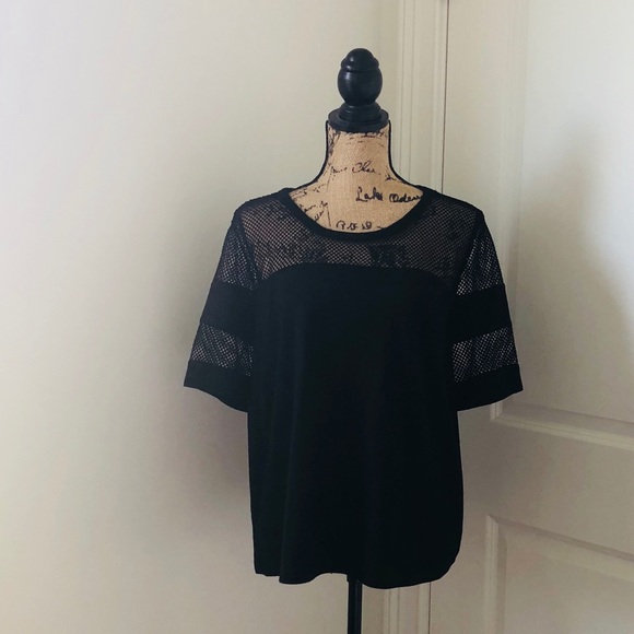 Forever 21 Tops - Forever 21 Black Shirt with Mesh Detailing